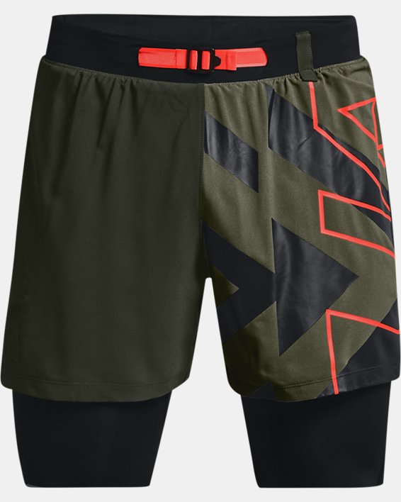 Short UA Run Anywhere pour homme, Green, pdpMainDesktop image number 7